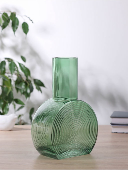 Ваза «Эйверис», d=6 см, 24×15.5 см, стекло, зелёная