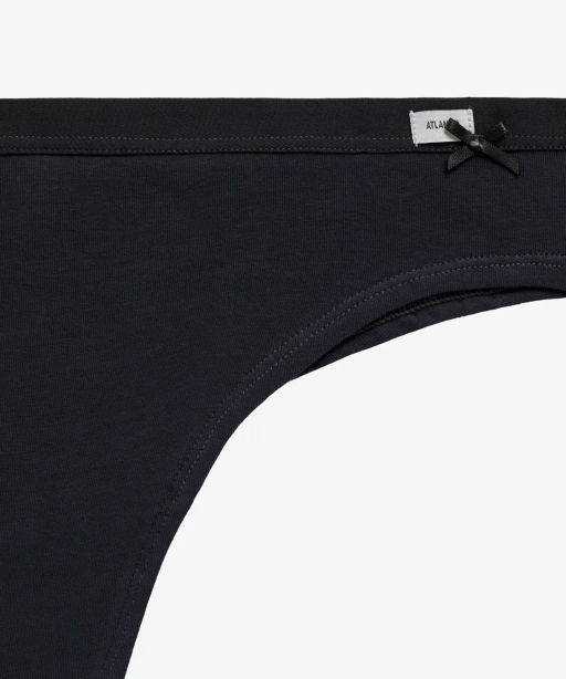 ATLANTIC 3CLP-005 Трусы бразилиана Brazilian - набор 3 шт. черный + белый + светло-серый меланж  фото 4