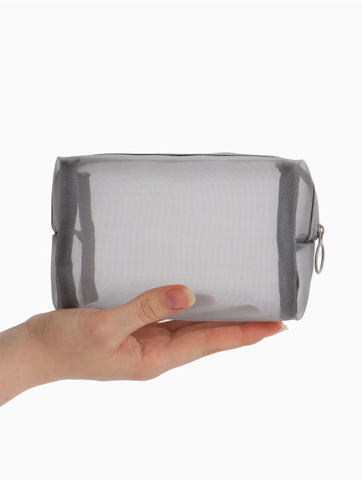 Косметичка дор Сетка 18*7,5*10, отд на молнии, серый