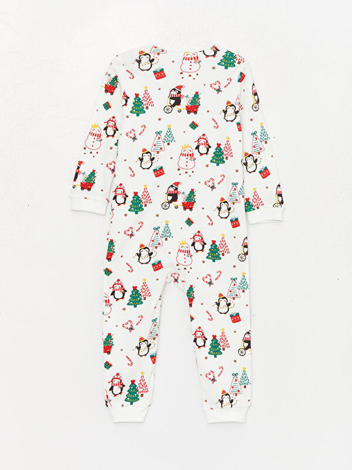 Bisiklet Yaka Uzun Kollu Desenli K?z Bebek Tulum - Waikiki фото 3