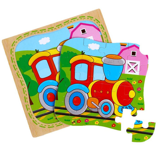 Пазл в рамке Паровоз - Лесная мастерская фото 2