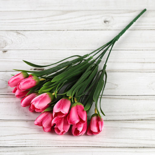 Цена за 10 шт. Цветок искусственный Букет тюльпанов 34 см 6 веток / NT596 /уп 600/ - Галеонтрейд фото 33