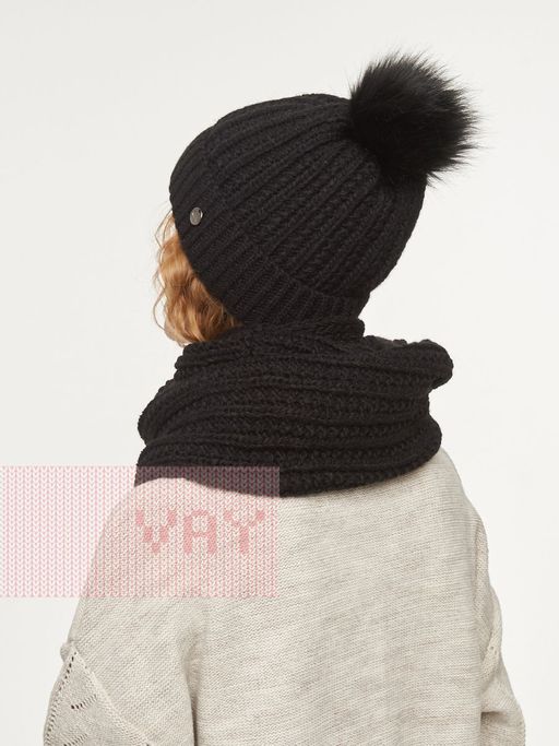 Комплект (шапка, снуд) 202-8704. 08 черный