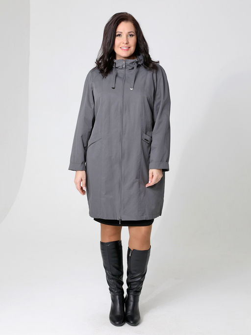24135 Плащ графитовый - Dizzyway фото 2