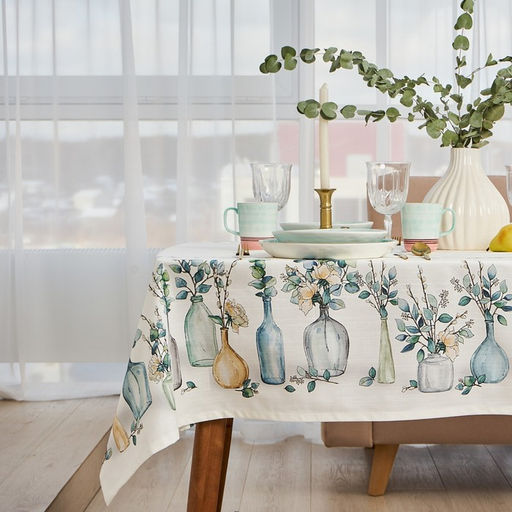 Скатерть Этель Flower mood, 146?220 см, 100% хлопок, репс 210 г/м?