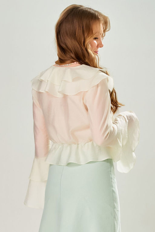 Блуза FITA 20811 экрю  фото 5