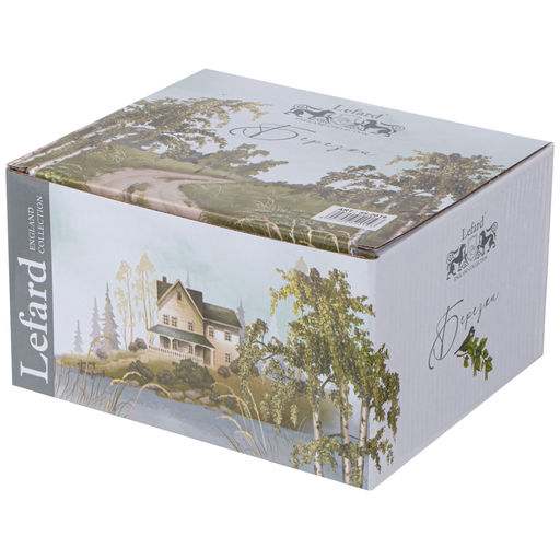 ЧАЙНЫЙ НАБОР LEFARD БЕРЕЗКИНА 2 ПЕР. 4 ПР. 300 МЛ НА ДЕРЕВ. БЛЮДЦЕ  фото 2