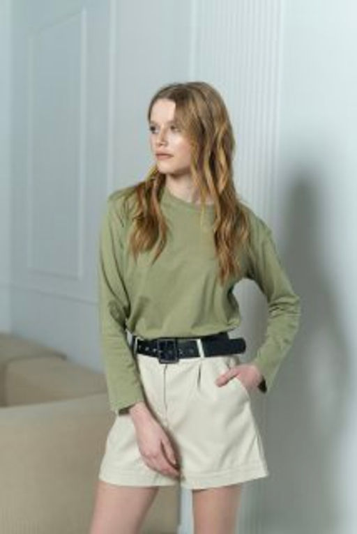 ЭКОКОЖА!!! Шорты Мэйк (молочный) - Nadi bordo фото 9