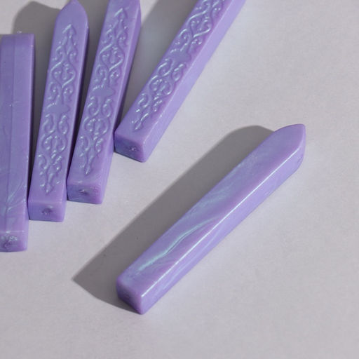 Цена за 5 шт. Сургуч для печати стержень «Сине-фиолетовый», перламутр, 1.1×1.1×9 см