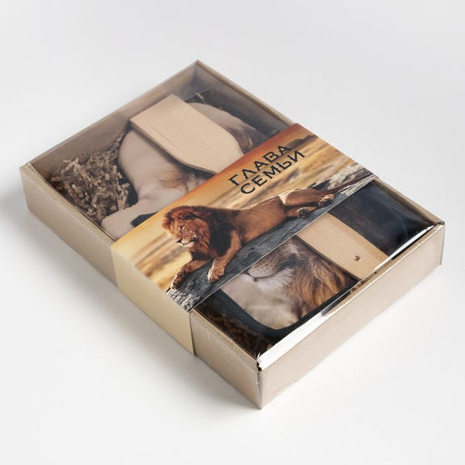 Набор подарочный Доляна Глава семьи: варежка 20х28 см, прихватка 17х17 см, 2 лопатки  фото 9