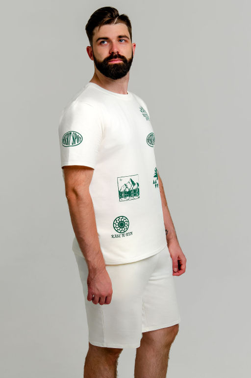 Арт. 63610 Комплект с шортами мужской 48-56 (5 шт) Цвет:верх-молочный, низ-молочный - Идеал фото 11