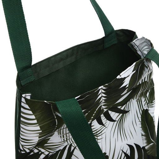 Сумка шопер Тропики 35х0.5х40 см, отд без молнии, без подклада, зеленая - Nazamok фото 8