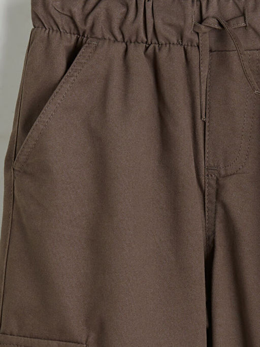 Beli Lastikli K?z ?ocuk Kargo Pantolon