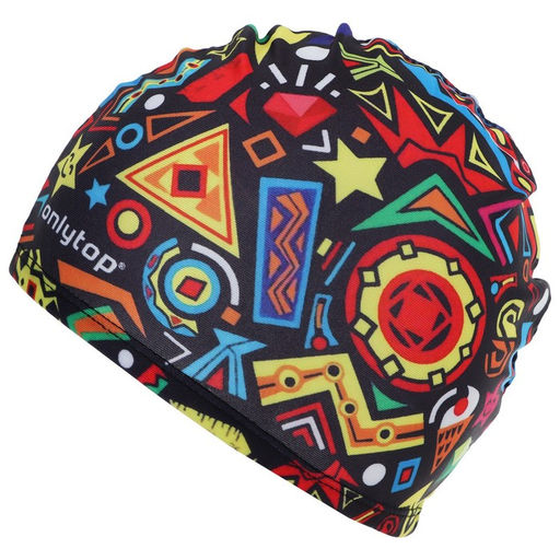 Цена за 2 шт. Шапочка для плавания детская ONLYTOP Fusion, тканевая, обхват 46-50 см