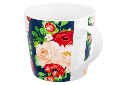 Кружка 400 мл 13*9,7*9 см Цветочная фантазия на синем фоне NEW BONE CHINA - Elan gallery фото 4