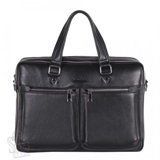 Портфель мужской кожаный 2094BSH black Heanbag  в Новосибирске