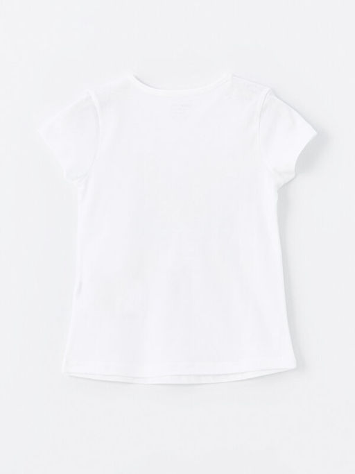 Bisiklet Yaka Bask?l? K?z Bebek Ti??rt - Waikiki фото 3