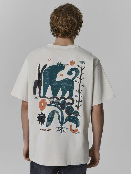 Футболка прямая мужская серая с принтом на спине - Mark formelle фото 4