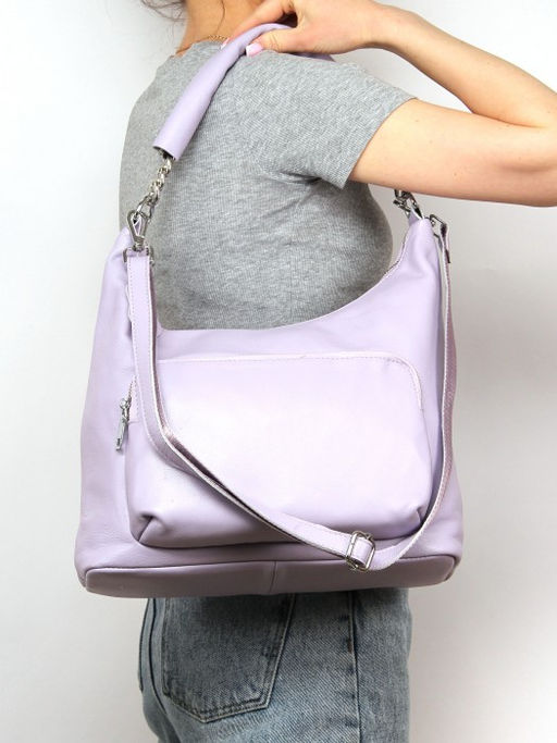Сумка женская натуральная кожа JRP-2040-9, 1отд+еврокарм, плеч/ремня, сирень SALE 261735 - Adelia фото 5