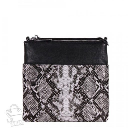 Сумка женская кожаная 9875-4-6 black gray Polina&Eiterou в Новосибирске  фото 3