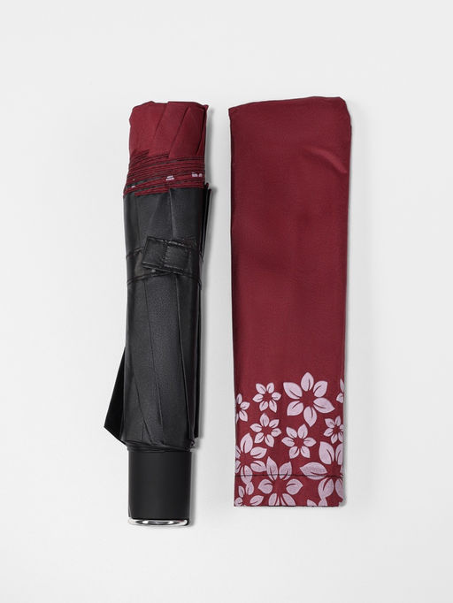 Зонт механический Цветочный край, 10 спиц, 4 сложения, R=51/60 см, d=102 см, МИКС