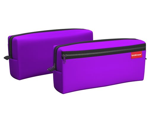 Цена за 1 шт. Пенал квадро c двумя отделениями ErichKrause 210x100x50мм Neon® Violet