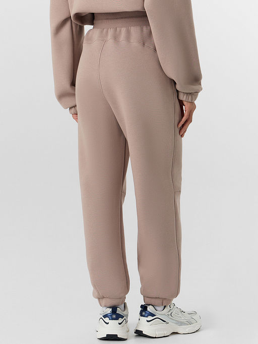 Брюки спортивные женские бежевые с начесом