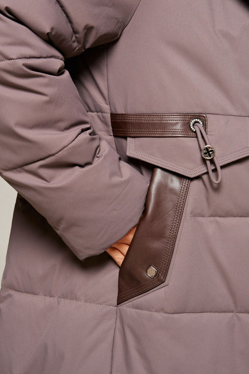 Пальто Beautiful Free 8019 дымчато-лиловый