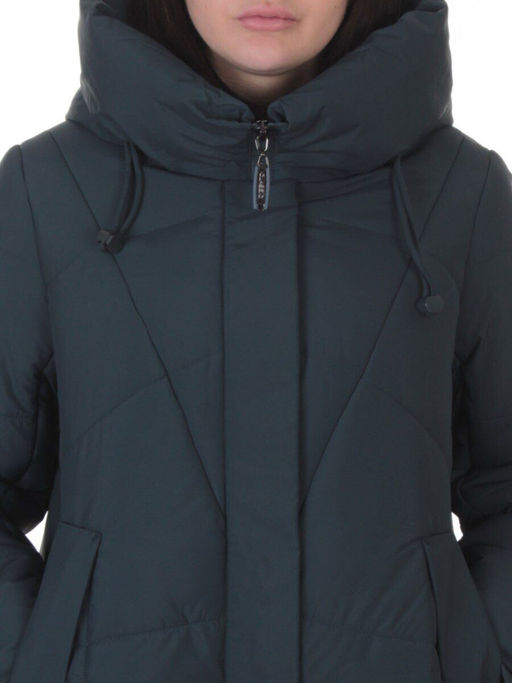 A616 BLUE/GRAY Пальто зимнее женское (верблюжья шерсть, 120 гр. холлофайбер)