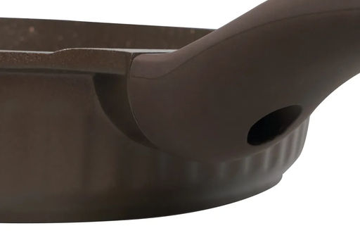 Сковорода 220мм с ручкой,со стеклянной крышкой, АП линия Stella(mokko) ссм221а - Kukmara фото 3