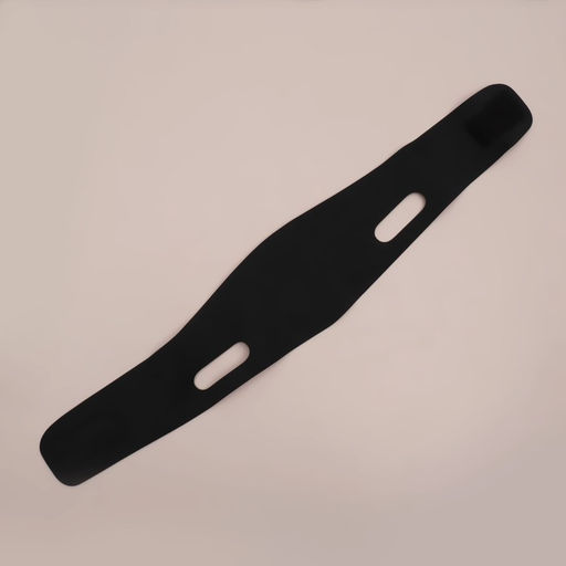 Маска текстильная для коррекции овала лица, на липучке, 62?9.5 см, чёрная, розовая