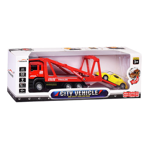 Автовоз с импортной машиной, в коробке