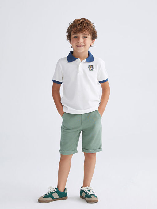 Polo Yaka Nak??l? Erkek ?ocuk Ti??rt ve ?ort 2li