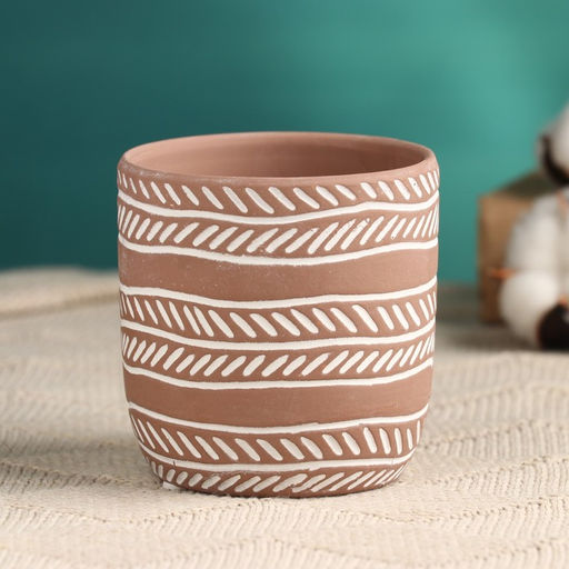 Кашпо для цветов «Узоры», 8×8×8.5 см, керамик, МИКС