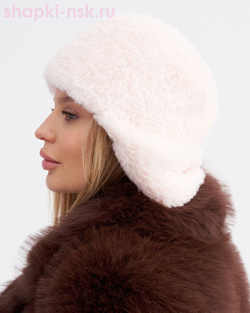 Элла LevelPro макси шеврон экомех альпака Ушанка женская флис