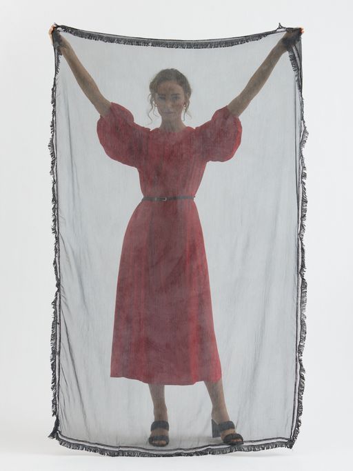 Большой красивый палантин из жатой ткани - Tantino фото 4