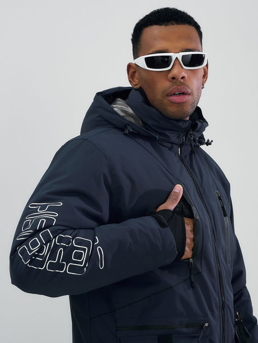 Горнолыжный костюм мужской зимний темно-серого цвета 394TC - Leifensh фото 20