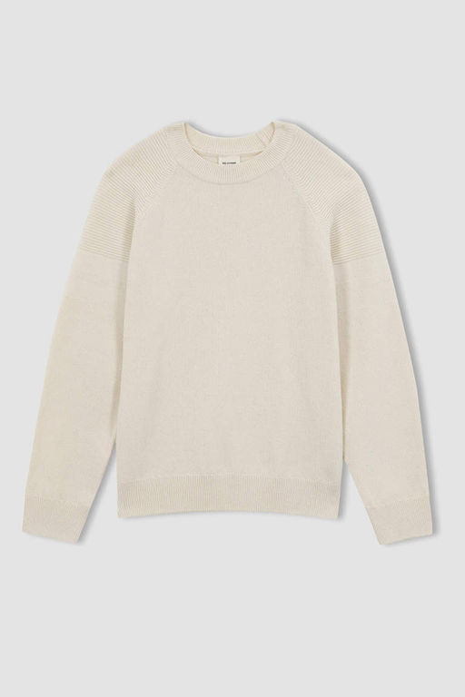 Хлопковый свитер с круглым вырезом для мальчика - Defacto фото 7