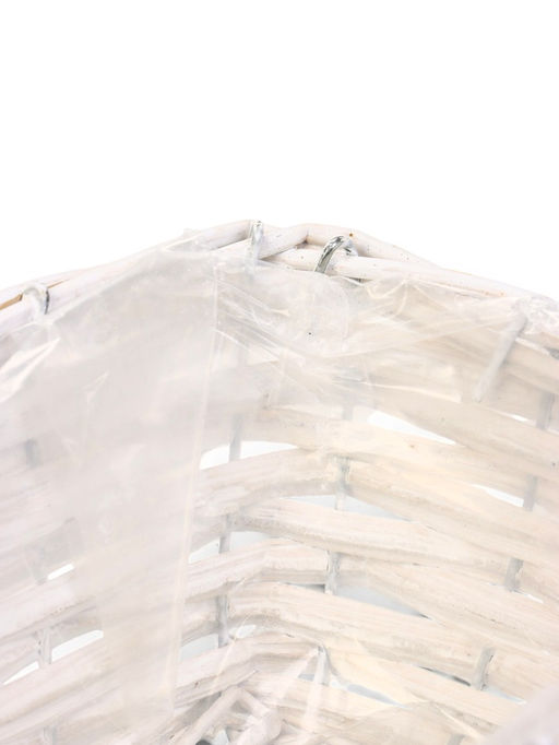 Корзина плетёная для хранения, 37×15×10 см, лоза, белая