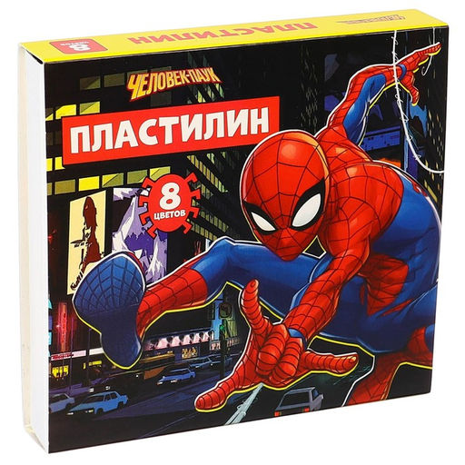 Пластилин 8 цветов 120 г Человек-паук