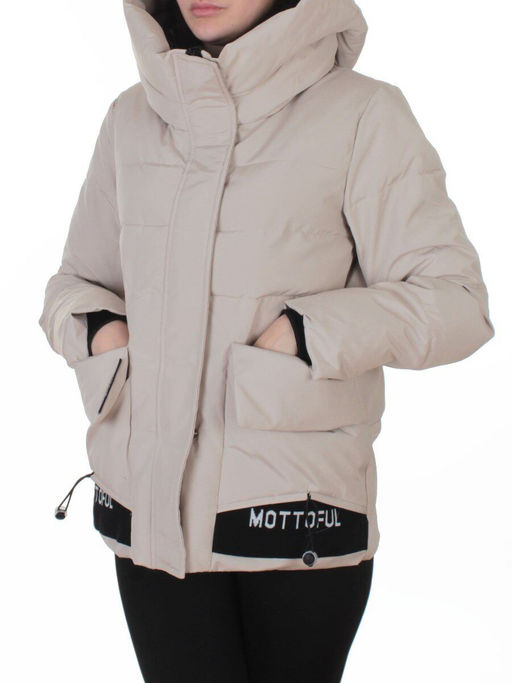 PE23-2 BEIGE Куртка зимняя женская оверсайз (150 гр. холлофайбер)
