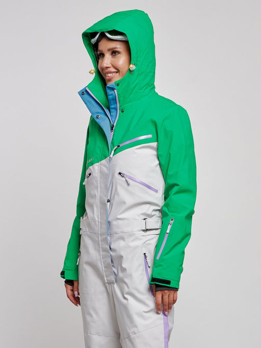 Горнолыжный комбинезон женский зимний зеленого цвета 2326Z - Mtforce фото 8