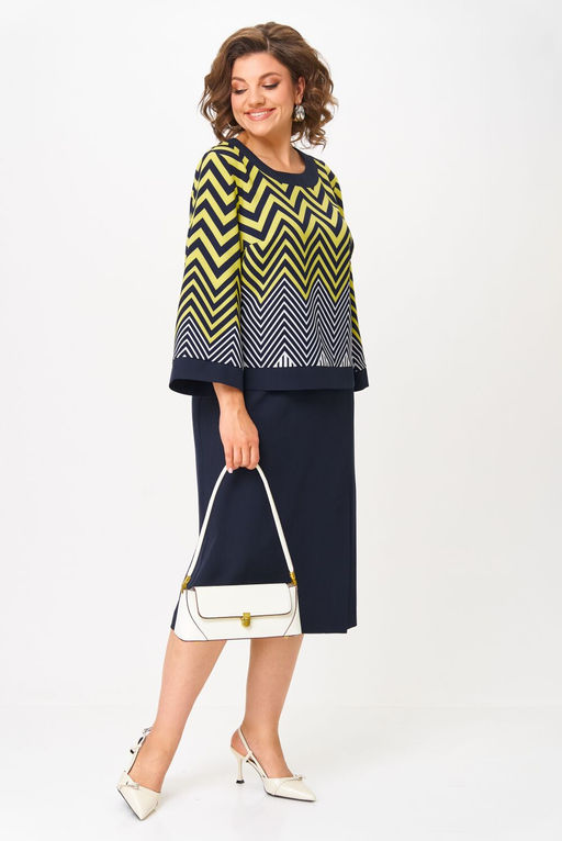 Костюм Aira Style 24126 лимонно-синий