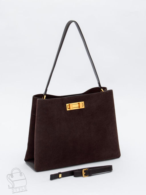 Сумка женская кожаная 1087MF coffee Polina&Eiterou