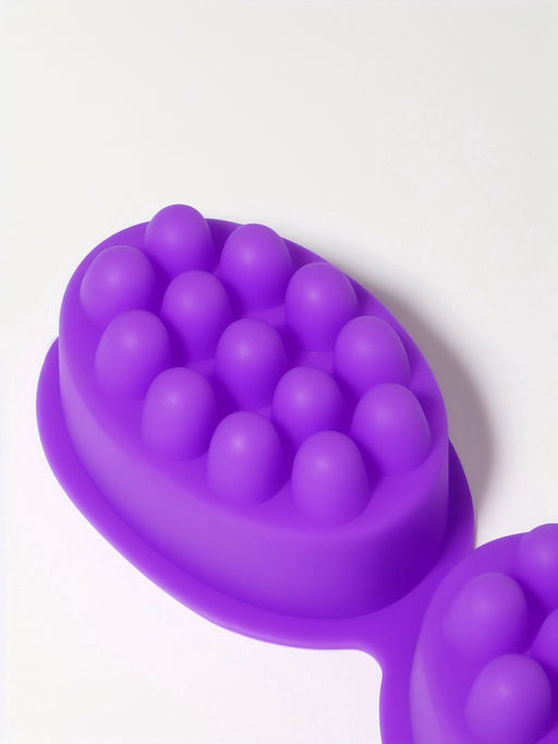 Форма для льда, для массажа головы, 2 шт., 8.3×6×3.7 см, силиконовая, сиреневая