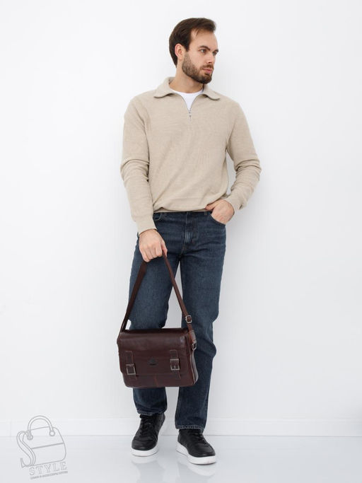 Портфель мужской кожаный 6997-1Z coffee Zinimsk