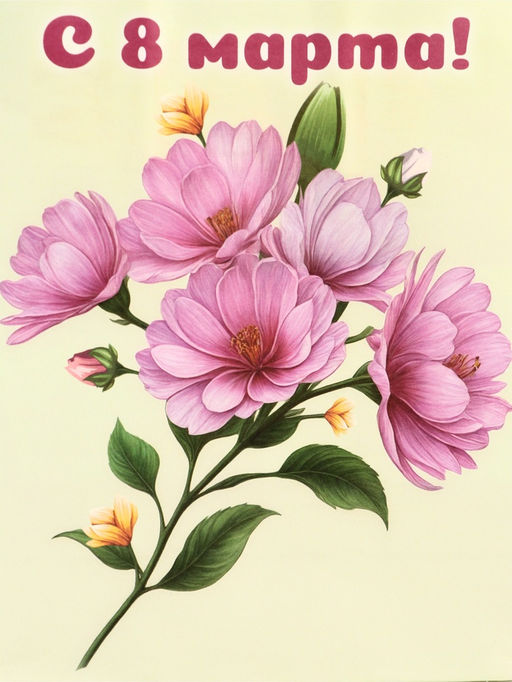 Цена за 4 шт. Пакет подарочный крафт С 8 марта 12?6?16 см - UPAK LAND фото 3