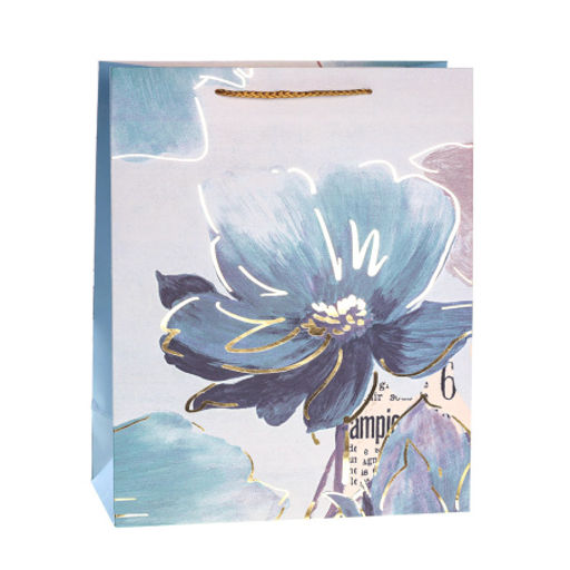 Цена за 12 шт. Пакет подарочный 26x32x12см Цветы / 5250L /уп 12/384/ - ГалеонТрейд фото 2