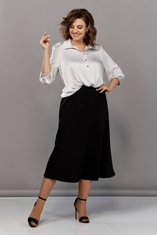 Блуза Olga Style С878 светло-серый