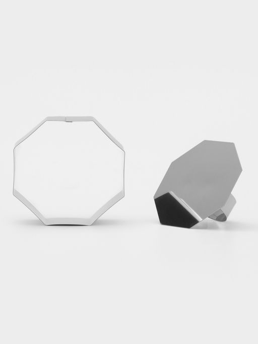 Форма для выкладки Доляна «Восьмиугольник», 7.5×4 см, с прессом, толщина 2 мм, нержавеющая сталь